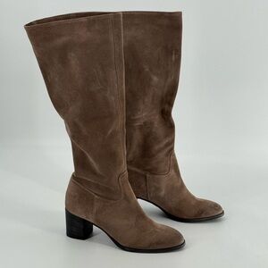 Free People Cleo Slouch Boots Suede Taupe‎ Tan 38